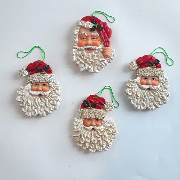Source Unknown Other - Adorable Santa resin faces